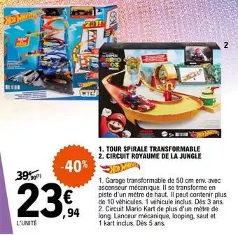 E.Leclerc TOUR SPIRALE TRANSFORMABLE CIRCUIT ROYAUME DE LA JUNGLE offre