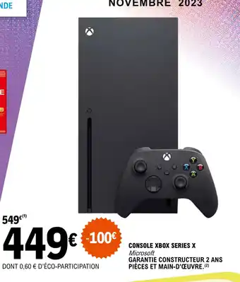 E.Leclerc CONSOLE XBOX SERIES X offre