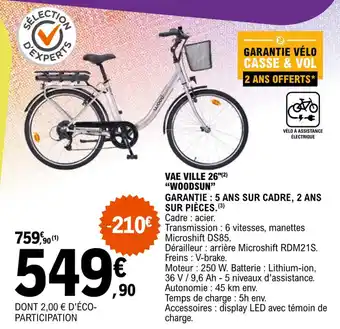 E.Leclerc VAE VILLE 26"(²) "WOODSUN" offre