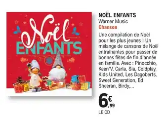 E.Leclerc Espace Culturel NOËL ENFANTS Warner Music Chanson offre