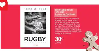 BICENTENAIRE RUGBY 1823 - 2023