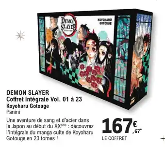 DEMON SLAYER Coffret Intégrale Vol. 01 à 23 Koyoharu Gotouge Panini