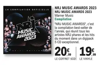 E.Leclerc Espace Culturel NRJ MUSIC AWARDS 2023 Warner Music Compilation offre