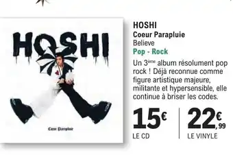 HOSHI Coeur Parapluie Believe Pop-Rock