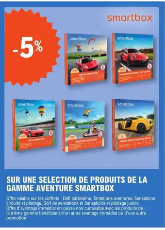 E.Leclerc Espace Culturel SUR UNE SELECTION DE PRODUITS DE LA GAMME AVENTURE SMARTBOX offre