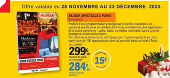 SÉJOUR SPECTACLE À PARIS 2 PERSONNES