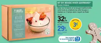 E.Leclerc Espace Culturel KIT DIY BOUGIE HIVER GOURMAND(¹) Graine Créative offre