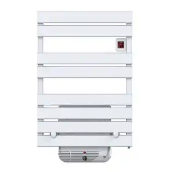 Brico Cash Sèche serviette électrique cameron blanc aluminium 1300w offre