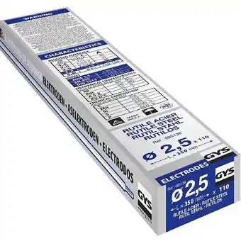 Brico Cash 110 électrodes rutiles acier ø 2,5 mm gys 085138 offre