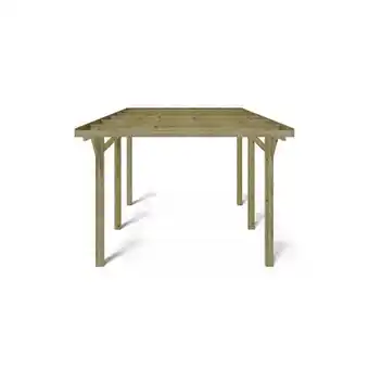 Bricomarché Carport, abri de voiture 3,04x5,12 m - 15,56 m2 - autoportant  offre
