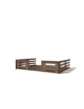 Bricorama Terrasse en bois avec balustrade pour abri en bois - 12m2 - 4m x 3m - imprégnée - couleur: marron offre