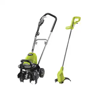 Bricorama Pack ryobi bineuse électrique 1150w rcp1225 - coupe bordures - dresse bordures électrique 350w rlt3525 offre
