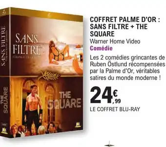 E.Leclerc Espace Culturel COFFRET PALME D'OR : SANS FILTRE + THE SQUARE offre