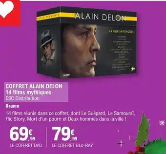 E.Leclerc Espace Culturel COFFRET ALAIN DELON 14 films mythiques offre