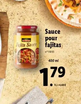 Lidl Sauce pour fajitas offre