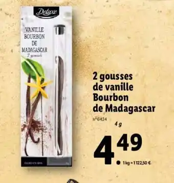2 gousses de vanille Bourbon de Madagascar