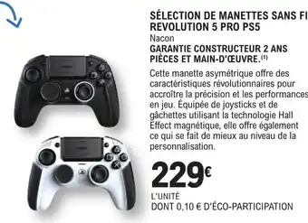 E.Leclerc Espace Culturel SÉLECTION DE MANETTES SANS FIL REVOLUTION 5 PRO PS5 offre