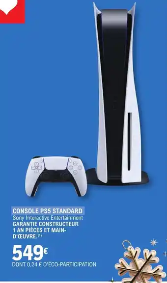 CONSOLE PS5 STANDARD Sony Interactive Entertainment GARANTIE CONSTRUCTEUR