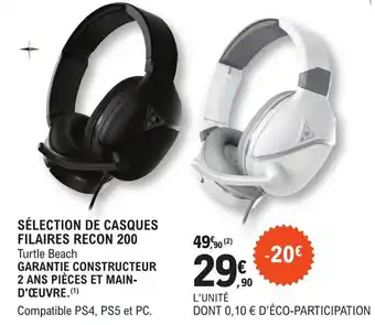 SÉLECTION DE CASQUES FILAIRES RECON 200
