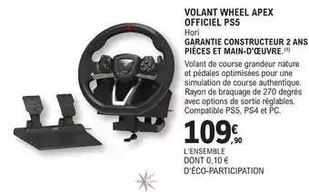 E.Leclerc Espace Culturel VOLANT WHEEL APEX OFFICIEL PS5 offre