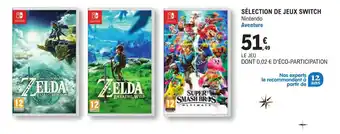 E.Leclerc Espace Culturel SÉLECTION DE JEUX SWITCH Nintendo Aventure offre