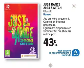 JUST DANCE 2024 SWITCH Ubisoft Danse
