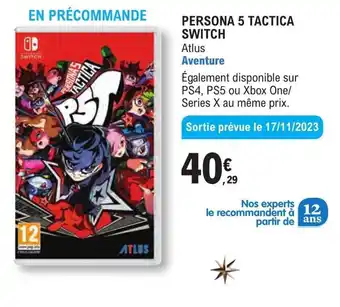 PERSONA 5 TACTICA SWITCH