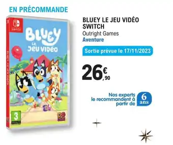 E.Leclerc Espace Culturel BLUEY LE JEU VIDÉO SWITCH offre