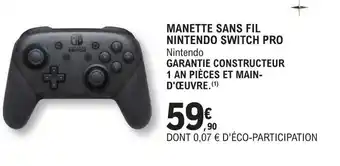 E.Leclerc Espace Culturel MANETTE SANS FIL NINTENDO SWITCH PRO offre