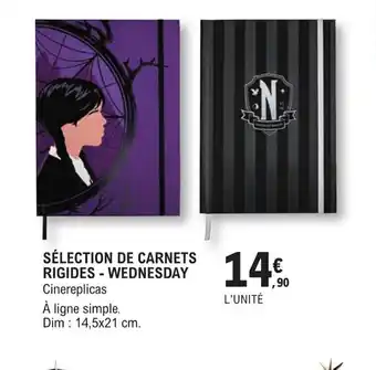 SÉLECTION DE CARNETS RIGIDES - WEDNESDAY Cinereplicas