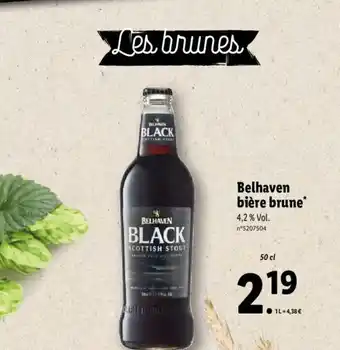 Lidl Belhaven bière brune offre