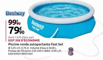 Mr Bricolage Piscine ronde autoportante Fast Set offre