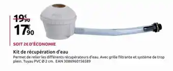Mr Bricolage Kit de récupération d'eau offre