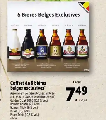 Lidl Coffret de 6 bières belges exclusives offre