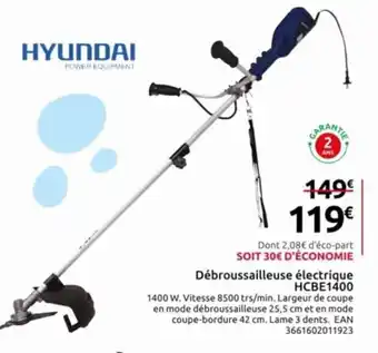 Mr Bricolage Débroussailleuse électrique HCBE1400 offre