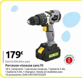 Mr Bricolage Perceuse-visseuse sans fil offre