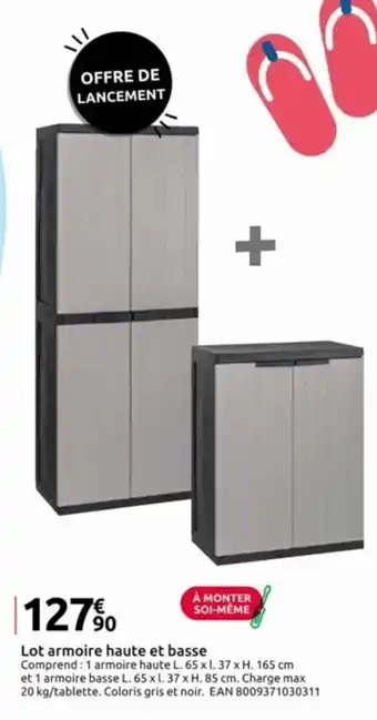 Mr Bricolage Lot armoire haute et basse offre