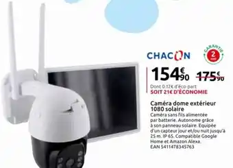 Mr Bricolage Caméra dome extérieur 1080 solaire offre