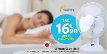 Mr Bricolage Ventilateur de table offre