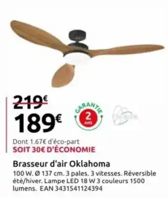 Mr Bricolage Brasseur d'air Oklahoma offre
