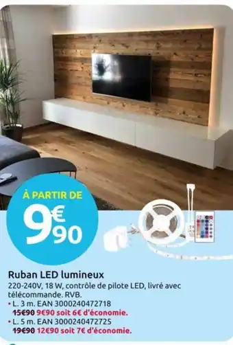 Ruban LED lumineux
