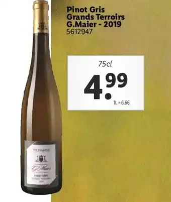 Lidl Pinot Gris Grands Terroirs G.maier 2019 offre