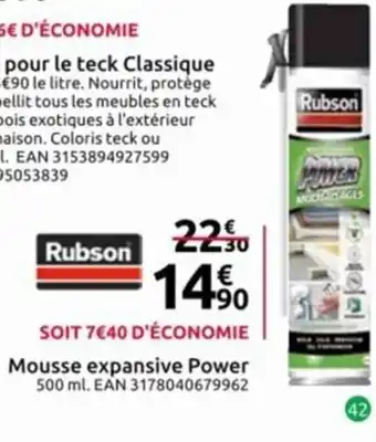 Mr Bricolage Mousse expansive Power offre