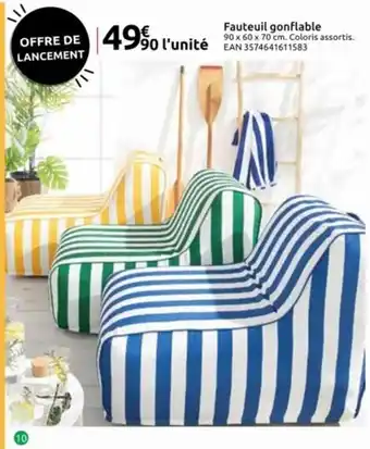 Mr Bricolage Fauteuil gonflable offre