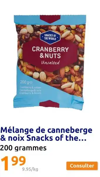 Action Mélange de canneberge & noix Snacks of the... offre