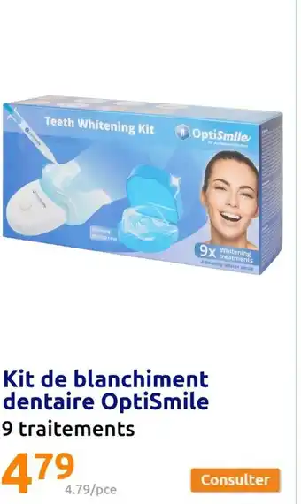Action Kit de blanchiment dentaire OptiSmile offre