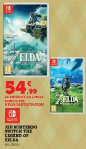 Super U JEU NINTENDO SWITCH MARIO Titre au choix Vendu seul: 46,99€ Dont 0,02 € d'éco-participation offre