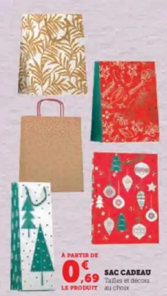 Super U SAC CADEAU Tailles et décors offre