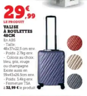 Super U VALISE À ROULETTES 48CM offre