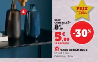 Super U VASE CERAMIQUE offre